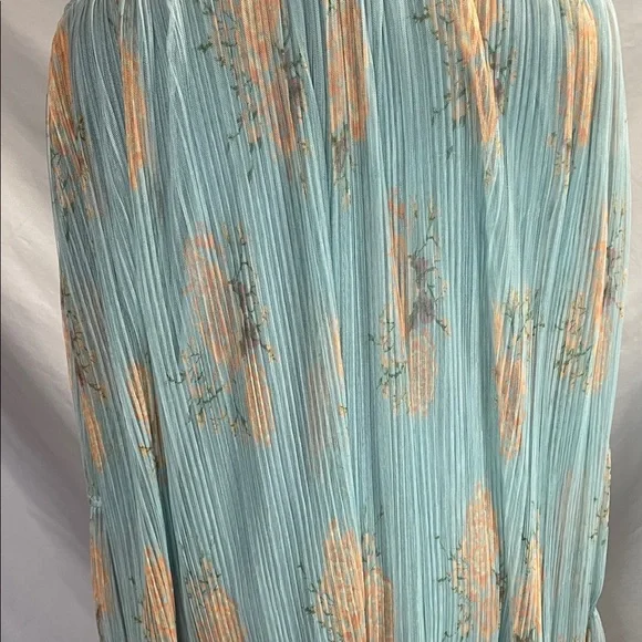 Free People Flowing Blouse in Soft Blue and Peach - Picture 13 of 16